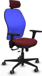 Sedia da ufficio con poggiatesta Jorquera Piqueras y Crespo 3D036G2 Rosso granato