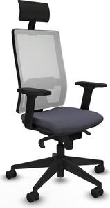 Sedia da ufficio Horna Piqueras y Crespo, modello 2D066N1, colore grigio scuro