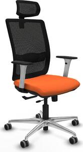 Sedia da ufficio Piqueras y Crespo, modello 1B086G2, colore arancione