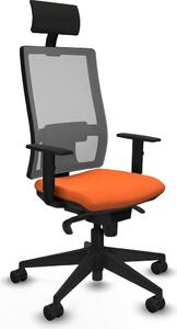 Sedia da ufficio Horna Piqueras y Crespo, modello 1D066N1, colore arancione