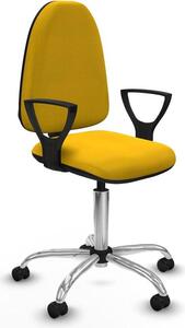 Sedia da ufficio Piqueras y Crespo, modello BFN05RF, colore giallo