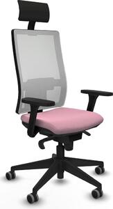 Sedia da ufficio Horna Piqueras y Crespo, modello 3D066G1, colore rosa