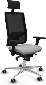 Sedia da ufficio Piqueras y Crespo, modello 3D086G1, colore grigio chiaro