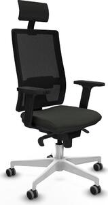 Sedia da ufficio con poggiatesta, modello Piqueras y Crespo 2D026G1, colore nero