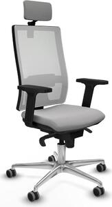 Sedia da ufficio Piqueras y Crespo, modello 2D086G2, colore grigio chiaro