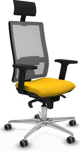 Sedia da ufficio Horna Piqueras y Crespo, modello 2D086G1, colore giallo
