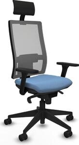 Sedia da ufficio Horna Piqueras y Crespo, modello 3D066N1, colore blu cielo