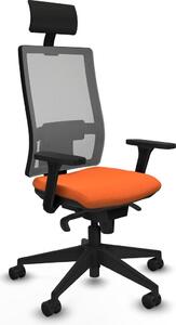 Sedia da ufficio Horna Piqueras y Crespo, modello 3D066N1, colore arancione
