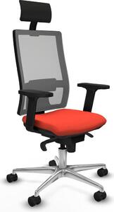 Sedia da ufficio Horna Piqueras y Crespo, modello 2D086N1, colore arancione scuro