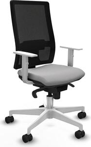Sedia da ufficio Piqueras y Crespo, modello 4B026N0, colore grigio chiaro