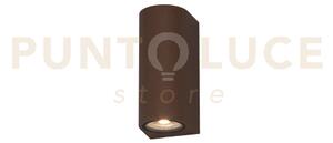 Lione applique biemissione 2 luci corten ip65 ik04 attacco gu10