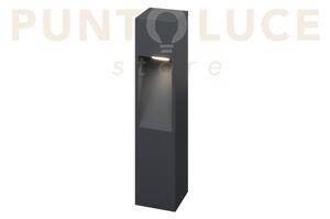 Lisbona palo 55cm grigio antracite led 3000k 730lm 12w ip65