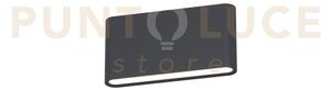 Lima applique biemissione 18cm grigio antracite led 10w cct 3000 40
