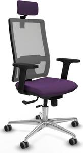 Sedia da ufficio con poggiatesta, modello Horna Traslack, marca Piqueras y Crespo, codice prodotto 2D086G2, colore lilla