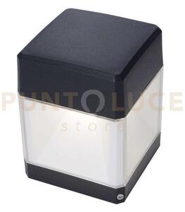 Lodi applique 1 luce nero ip55 attacco gx53 led 10w lampadina inclusa
