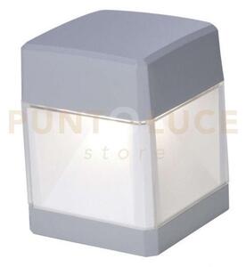 Lodi applique 1 luce grigio ip55 attacco gx53 led 10w lampadina inc