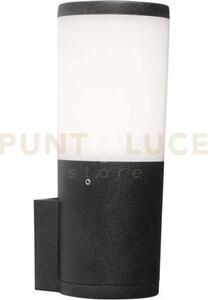 Loano applique 1 luce nero ip55 attacco e27 lampadina inclusa