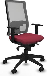Sedia da ufficio Horna Piqueras y Crespo, modello 1D066N0, colore granata