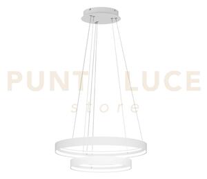 Malika sospensione 2 anelli 40+60 cm bianco led cct switch 3000/400