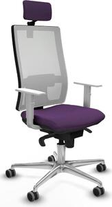 Sedia da ufficio con poggiatesta, modello Horna Piqueras y Crespo 4B086G2, colore lilla