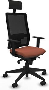 Sedia da ufficio Piqueras y Crespo, modello 1D066N1, colore marrone