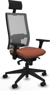 Sedia da ufficio Horna Piqueras y Crespo, modello 3D066N1, colore marrone