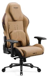Sedia da gaming Diablo X.One Prime Gaming, sedia da ufficio/scrivania con funzione di raffreddamento, taglia standard, colore marrone cammello