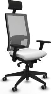 Sedia da ufficio Horna Piqueras y Crespo, modello 3D066G1, colore bianco