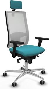 Sedia da ufficio Piqueras y Crespo, modello 3D086G2, colore turchese