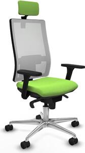 Sedia da ufficio Piqueras y Crespo, modello 3D086N2, colore pistacchio