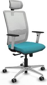 Sedia da ufficio Piqueras y Crespo, modello 1B086G2, colore turchese