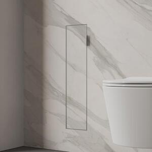 Modulo WC a incasso Kronenbach, design cubico, dimensioni 15,4 x 65,8 cm, apertura porta a sinistra