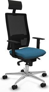 Sedia da ufficio Piqueras y Crespo, modello 1D086N1, colore verde petrolio