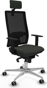 Sedia da ufficio con poggiatesta Piqueras y Crespo 1D086G2 Nero