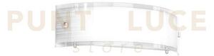 Linear mad applique 40 cm 2 luci attacco e27 in vetro e metallo