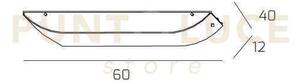 Linear plafoniera 60 cm 3 luci attacco e27 in vetro e metallo