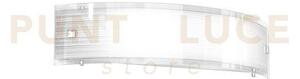 Linear mad applique 50 cm 2 luci attacco e27 in vetro e metallo