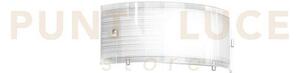 Linear mad applique 30 cm 1 luce attacco e27 in vetro e metallo