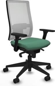 Sedia da ufficio Piqueras y Crespo, modello 3D066N0, colore verde smeraldo