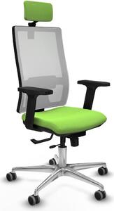 Sedia da ufficio con poggiatesta, modello Horna Traslack, marca Piqueras y Crespo, codice prodotto 2D086G2, colore pistacchio