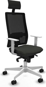 Sedia da ufficio con poggiatesta, modello Piqueras y Crespo 4B026N1, colore nero