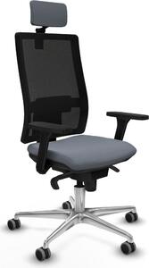 Sedia da ufficio Piqueras y Crespo, modello 3D086G2, colore grigio