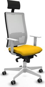 Sedia da ufficio Piqueras y Crespo, modello 4B026G1, colore giallo