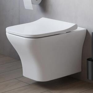 Vasca da bagno Andrea Wand, modello WC con scarico a parete, senza bordo di scarico