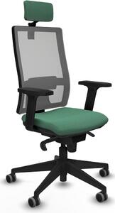 Sedia da ufficio Piqueras y Crespo, modello 2D066G2, colore verde smeraldo