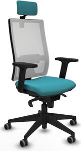Sedia da ufficio Piqueras y Crespo 2D066G2, colore turchese