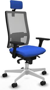 Sedia da ufficio con poggiatesta, modello Horna Piqueras y Crespo 3D026N2, colore blu