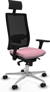 Sedia da ufficio con poggiatesta Piqueras y Crespo 3D086N1 Rosa