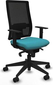 Sedia da ufficio Horna Piqueras y Crespo, modello 1D066N0, colore turchese