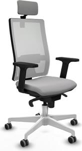 Sedia da ufficio Piqueras y Crespo 2D026G2, colore grigio chiaro
